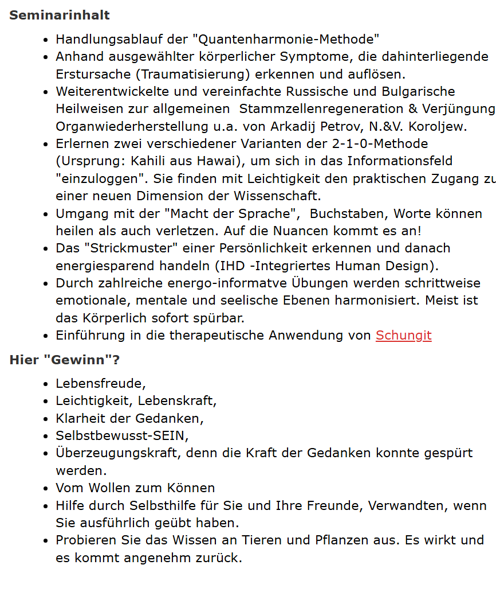 Quantenharmonie Basiskurs Teil 2